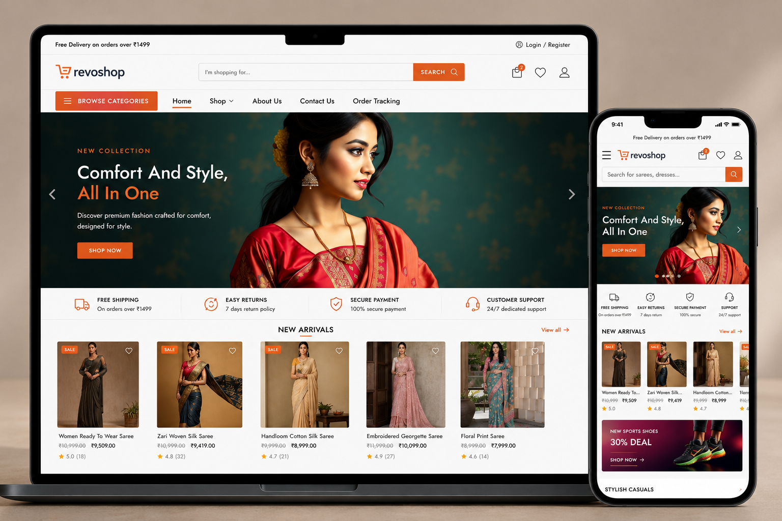 Revoshop eCommerce storefront